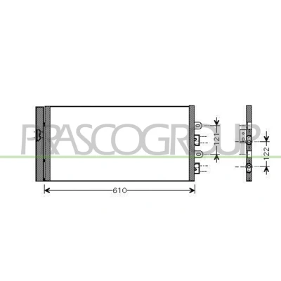 Immagine di PRASCO FT340C002 Condensatore con essiccatore 15 Alluminio 589 R 134a FIAT: Punto II Hatchback