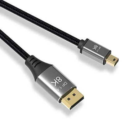 Immagine di YIWENTEC Cavo Mini DP a DisplayPort 8K (7680X4320)@60Hz 4K @144Hz 1.4 Trasmissione bidirezionale (2M)