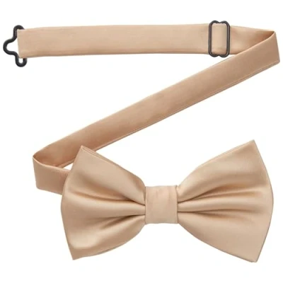 Immagine di DonDon papillon uomo fatto a mano aspetto di seta 12 x 6 cm Marrone sabbia