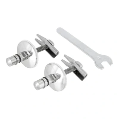 Immagine di Ideal Standard Dea, Set di cerniere per sedile copriwater slim in acciaio inox, T2960BJ, Cromato