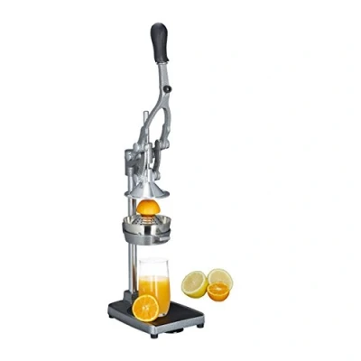 Immagine di Relaxdays Spremifrutta manuale con tagliapatate, tagliamela, spremiagrumi HxLxP 47,5 x 17 40,5 cm, acciaio inox