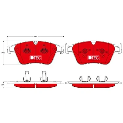Immagine di TRW DTEC COTEC GDB1794DTE Kit pastiglie freno Predisposto per contatto segnalazione usura MERCEDES BENZ: Classe ML, R