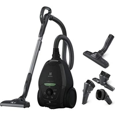 Immagine di Electrolux PD82 GREEN Aspirapolvere con Sacco, Potenza max 600 W, Sistema Aspirazione AeroPro, 2 spazzole, Accessorio 3in1, Nera