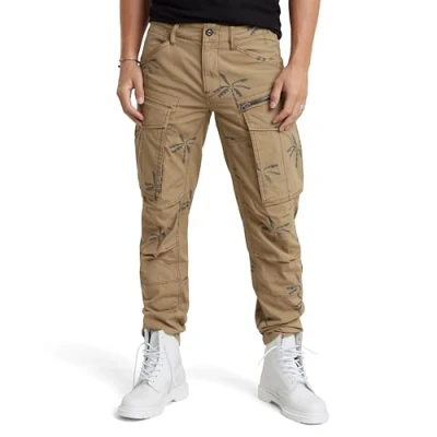 Immagine di G STAR Uomo Rovic Zip 3D Regular Tapered Pants, Multicolore (safari banana tree D02190 D386 G629), 34W / 30L