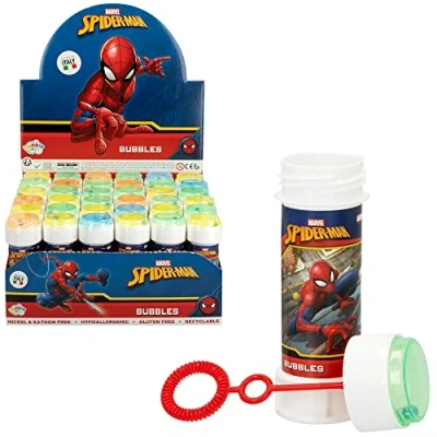 Immagine di bolle di Sapone &quot;Ultimate Spiderman&quot; Marvel Display con 36 pezzi, da 3 anni in su, tubi