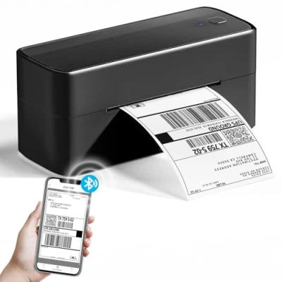 Immagine di Phomemo stampante per etichette Bluetooth, termica DHL 4 x 6, etichettatrice Bluetooth Label Printer codice a barre, Amazon, Etsy, Shopify, DHL, FedEx