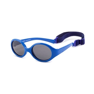 Immagine di Kiddus Occhiali Da Sole Polarizzati per neonato, bebè, bambino, bambina. 0 mesi. UV400 100% protezione UVA e UVB. Fascia removibile. Blu chiaro