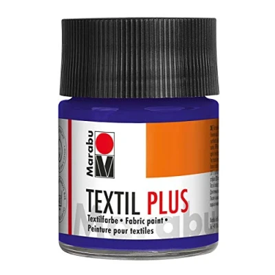 Immagine di Marabu, Colore + Vernice per fai da te, tessuti textile plus, 50 ml, viola scuro 051 (Viola scuro, 50 ml)