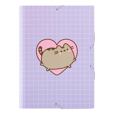 Immagine di Grupo Erik: Cartellina rigida Pusheen Cartella portadocumenti A4 espandibile, 34 x 24,5 cm, a 3 lembi con elastico, Cartelletta Porta Documenti in cartone, Cancelleria