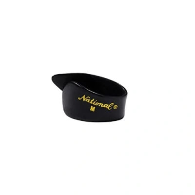 Immagine di Planet Waves Plettri D&#039;Addario National in celluloide per pollice Neri, misura media, confezione da 4