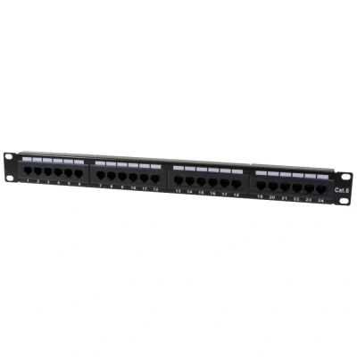 Immagine di LogiLink NP0004 24 Porte Patch panel 483 mm (19) CAT 6 1 U