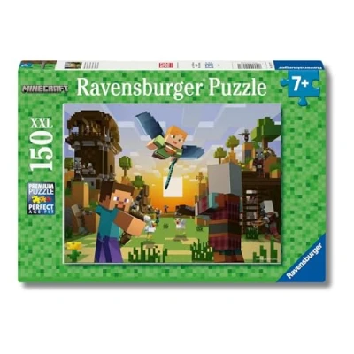 Immagine di Ravensburger Minecraft 12004177 Puzzle per bambini dai 7 anni in su, con 150 pezzi, formato XXL, Colore argento,
