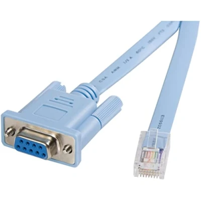 Immagine di StarTech.com Cavo per gestione console router Cisco RJ45 a serie DB9 da 1.8m Maschio/Femmina, celeste