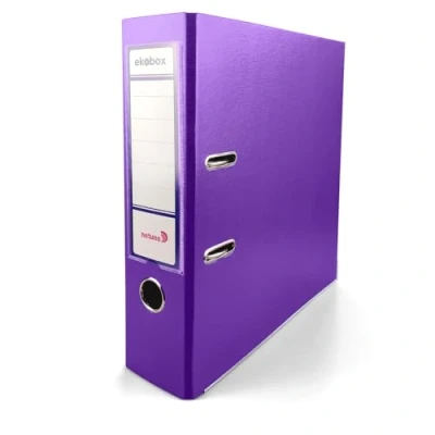 Immagine di Netuno 1 raccoglitore documenti lilla a 2 anelli A4 dorso 8 cm raccoglitori in cartone ecologico riciclato per archivio ufficio faldoni portadocumenti registratori ad