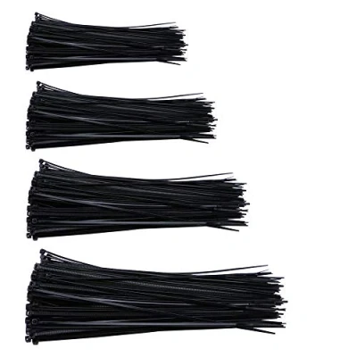 Immagine di GTIWUNG 400 Pcs Fascette Stringicavo, per Cablaggio Nero, Heavy Duty Zip Tie, Nylon Plastica di Alta Qualità Cavo Fascette, Fermacavo Autobloccanti in 4 specifiche(80/120/150/200mm）