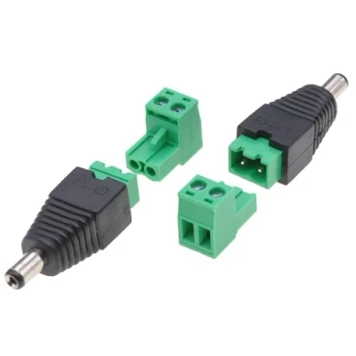 Immagine di Techly 363425 Adattatore Plug DC 2.5x5.5 mm Maschio Terminal Block 2 Pin Nero