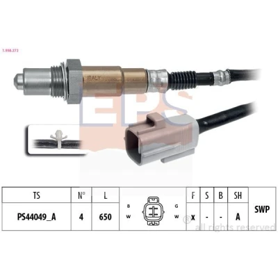 Immagine di EPS 1.998.373 Sonda lambda con materiale di fissaggio Made in Italy OE Equivalent riscaldato, planare, Filettatura prelubrificata 4