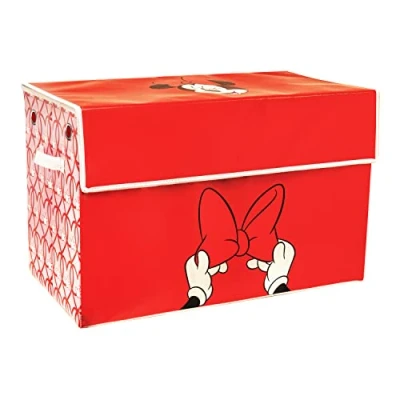 Immagine di Paladone Scatola Portaoggetti Minnie Mouse Grande Contenitore Organizzatore Ufficiale Disney, in Tessuto per Giocattoli Bambini