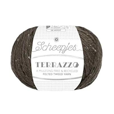 Immagine di Scheepjes Terrazzo Cotone Filato, 70% Lana Senza mulesing 30% Viscosa Riciclata, 747 Tortora, 5x50g, 5 unità