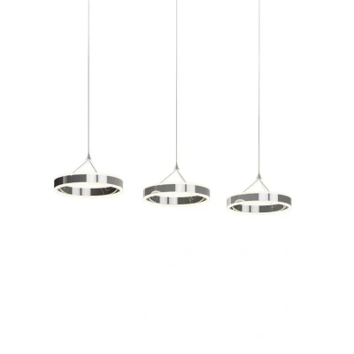 Immagine di Lucande Lampada LED a sospensione Lyani, 115 cm, 3 luci, cromo, dimmerabile