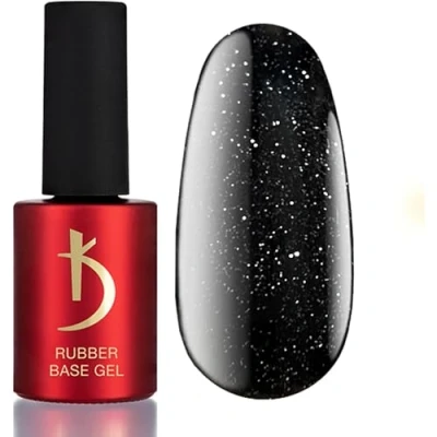 Immagine di Kodi Professional Smalto Semipermanente Nero Glitterato Riflettente 15ml Smalti Semipermanenti per Unghie Gel Rubber Base Black Glitter Reflective Coat