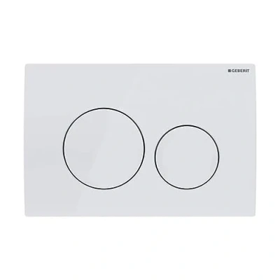 Immagine di Geberit Delta20 piastra di innesco doppio tasto, bianco alpino (115.127.11.1) 115.127.11.1