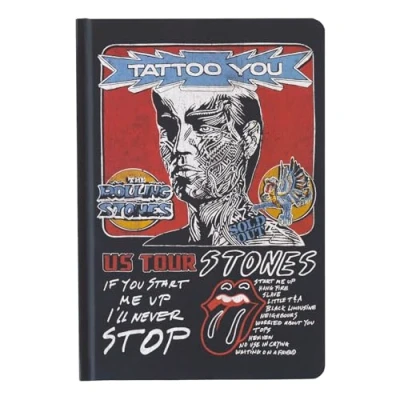 Immagine di Grupo Erik: Quaderno Rolling Stones A5 con copertina rigida, opaca e soft touch, tasca espandibile, 180 pagine 100 g/m², Qualità Premium, Gadget