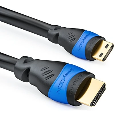 Immagine di deleyCON 3,0m Mini HDMI Cavo 2.0/1.4a Compatibile ARC 3D 4K Ultra HD 1080p 2160p ad alta Velocità con Ethernet (Ultimo Standard) Nero