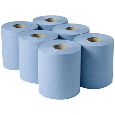 Immagine di 2 work CBL373S Centrefeed roll, strati, 135 m, blu (confezione da 6)