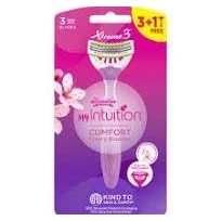 Immagine di Wilkinson Sword Xtreme 3 My Intuition, rasoio da donna, usa e getta, tripla lama, Comfort Cherry Blossom, pezzi + 1 pezzo in omaggio
