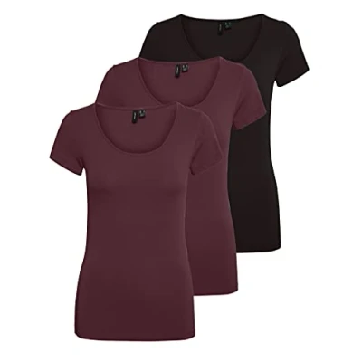 Immagine di VERO MODA VMMAXI My Soft SS GA, 3 pezzi, 10247489, Port Royale/Port Royale &amp; BLAC, M