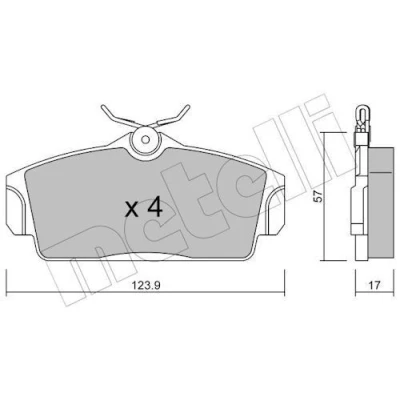 Immagine di METELLI 22 0305 0 Kit pastiglie freno senza contatto segnalazione usura NISSAN: Almera II Hatchback, 2 Limousine, Primera Sedan