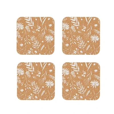 Immagine di KitchenCraft Natural Elements Set di Sottobicchieri in Sughero Biodegradabili, Confezione da 4 Pezzi, 12 x cm