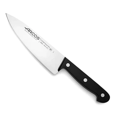Immagine di Arcos Universal Chef Coltello Acciaio Inossidabile Misura 160 mm Maniglia Pom Colore Nero