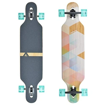 Immagine di Apollo Longboard Special Edition tavola Completa, con Cuscinetti a Sfera ABEC High Speed, Drop Through Freeride Skating Cruiser Boards
