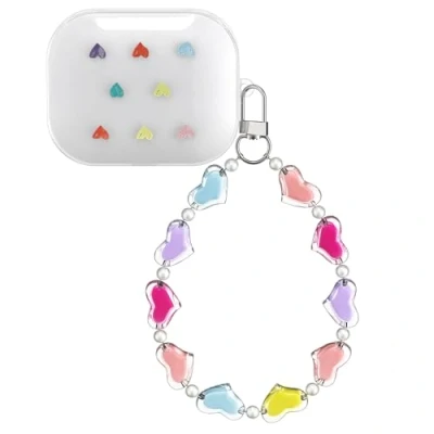 Immagine di kwmobile Custodia Cuffie Wireless in Ear Compatibile con Xiaomi Redmi Buds 5 Case Cover Auricolari Braccialetto Kawaii Porta Cuffiette Trasparente/Multicolore