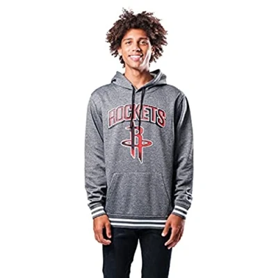 Immagine di Ultra Game NBA MVP Felpa con Cappuccio da Uomo Super Morbida Felpe per Appassionati di Sport, Grigio Erica, M