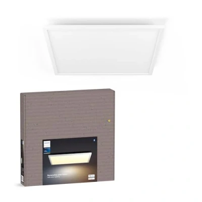 Immagine di Philips Hue White Ambiance, Pannello Smart Aurelle, luce bianca da calda a fredda, 19W, 60x60cm, bianco, Compatibile Bluetooth, Controllo Vocale con Alexa, Google Assistant e Apple Homekit