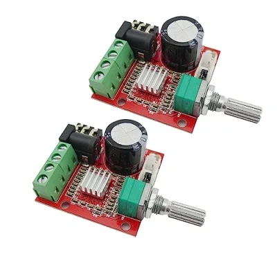 Immagine di Aihasd 2 pezzi PAM8610 Mini DC 12 V Amplificatore stereo Audio Amplifica la scheda Modulo di amplificazione digitale 10 W + Doppio canale canali Classe D