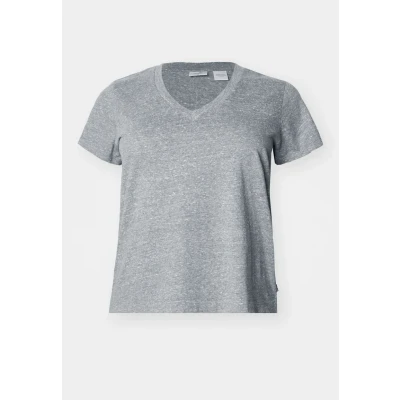 Immagine di Levi&#039;s Plus BOXY V NECK TEE Tshirt basic, Donna, Taglia: 58/60, Triblend header gray