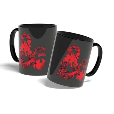 Immagine di Konix Dungeons &amp; Dragons Tazza in ceramica 320 ml Motivo Monsters Nero e rosso