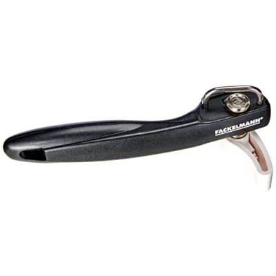 Immagine di Fackelmann Apriscatole, Lega Plastica Acciaio Inossidabile, Nero, 19.5 x 3.5 cm