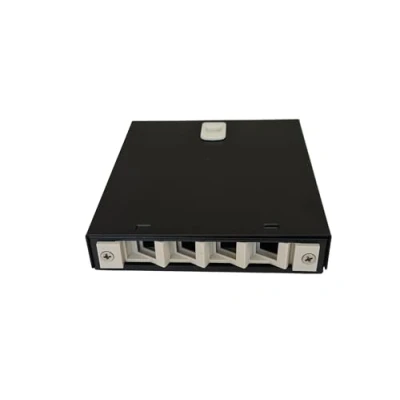 Immagine di LINK BOX 4 PORTE PER CONNETTORI FIBRA OTTICA SC SIMPLEX O LC DUPLEX APPLICAZIONI FTTH IN METALLO