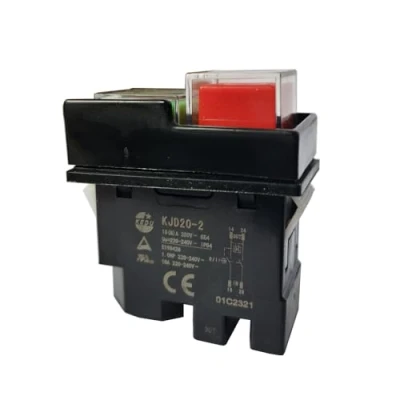 Immagine di 220/V 10/a di emergenza pulsante interruttore on/off Pushbutton elettromagnetica per elettrico utensili elettrici e macchine attrezzature KJD20 2