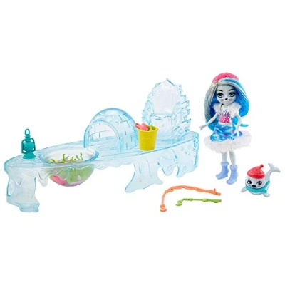 Immagine di Enchantimals Laghetto dell&#039;Igloo Playset Sashay la Foca e Blubber Giocattolo per Bambini 3+Anni, Multicolore, GJX48