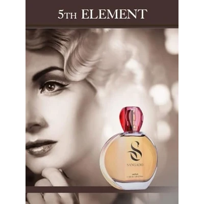 Immagine di QUINTO ELEMENTO di SANGADO, Profumo per Donne, Lunga Durata 8 10 ore, Fragranza Lussuosa, Floreale Aldeidico, Preziose Essenze Francesi, Extra Concentrato (Parfum), Raffinato, Elegante, Spray da 60 ml