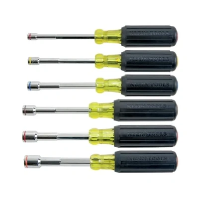 Immagine di Klein Tools 635 6 Set di attrezzi per dadi magnetici resistenti SAE da 1/4, 5/16, 3/8, 7/16, 1/2 e 9/16 pollici, esagonali 15,2 cm, pezzi