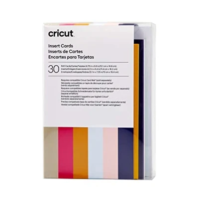 Immagine di Cricut Insert Cards Sensei, da Utilizzare con Tappetino a Cartoncino, 2x2, 12.1 cm x 16.8 (Taglia, Confezione 30, 12.1cm 16.8cm Size R40), unità