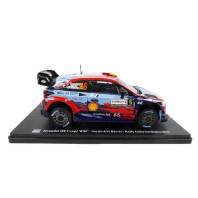 Immagine di OPO 10 Vettura in Miniatura riprodotta Scala 1/24 Compatibile per Hyundai i20 Coupé WRC SORDO Rally Italia Sardegna 2019 RVQ01