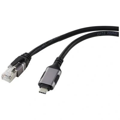Immagine di Renkforce USB, Rete Cavo adattatore [1x Spina USB C® 1x RJ45] 3.00 m in alluminio